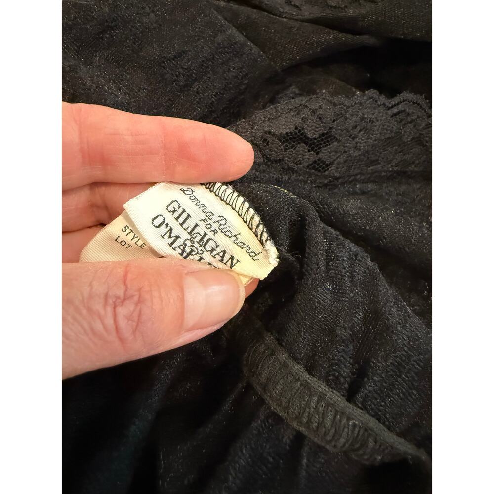 Vintage Donna Morgan for Gilligan & O'Malley Romantic Lace Slip Dress Black S - Picture 6 of 9